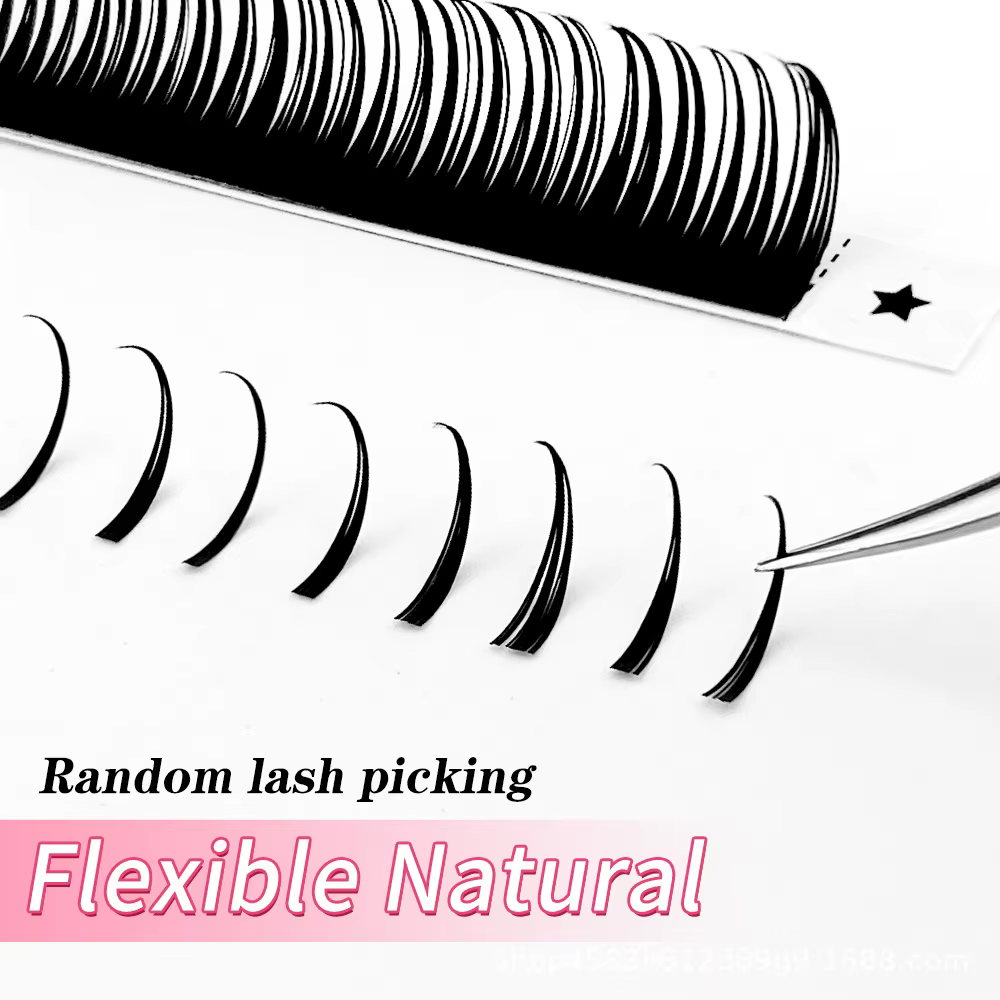 Extension de cils humides 0.03mm 0.07mm pointes cils Manga cils vaporeux Cosplay préfabriqué russe u