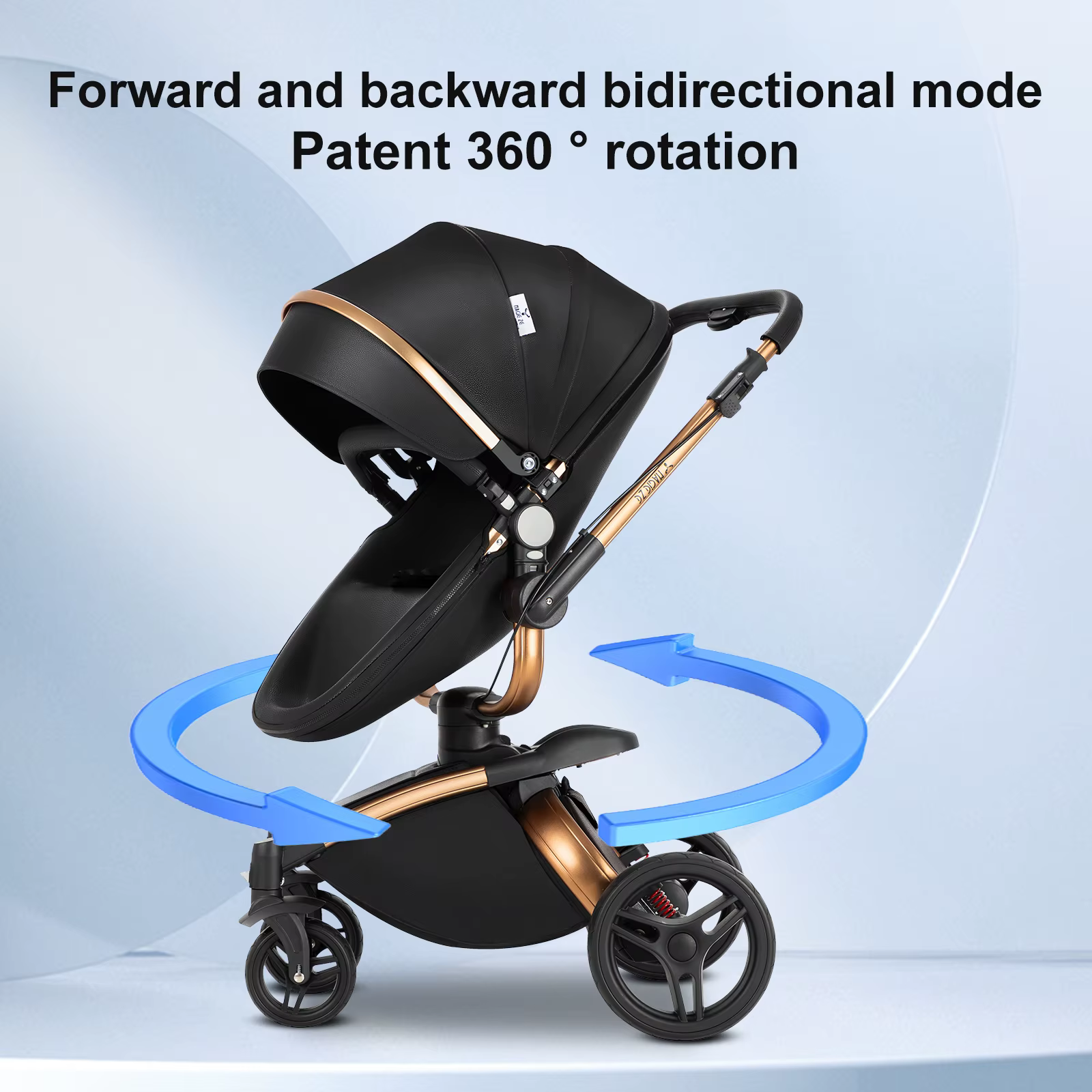 360 °   Poussette bébé 3 en 1 siège auto poussette Combo système de voyage poussettes haute paysage 