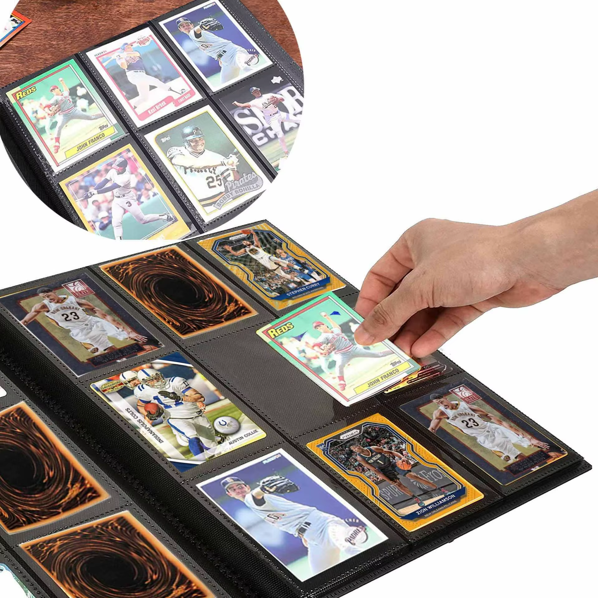 Classeurs de poche pour cartes, capacité 160/360 cartes, pour cartes Pokémon, Yugioh, baseball, foot