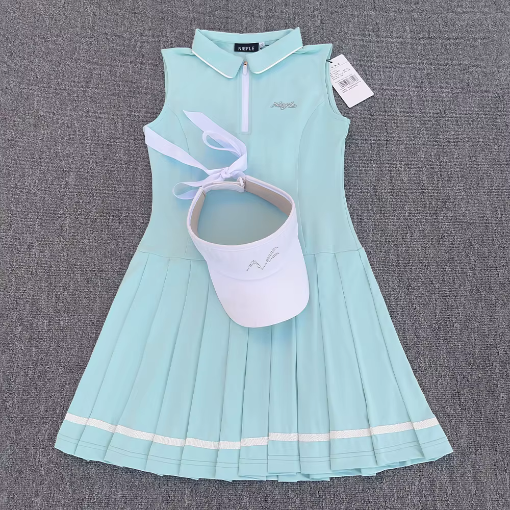 Robe de sport de golf sans manches pour femme, nouveau style 2026, avec propriétés antibactériennes,