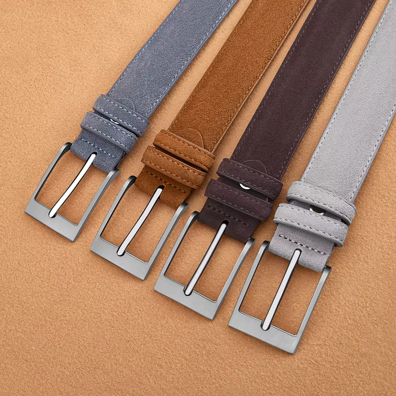 2025 nouvelle ceinture en daim, style populaire, ceinture décontractée, adaptée aux hommes et aux fe