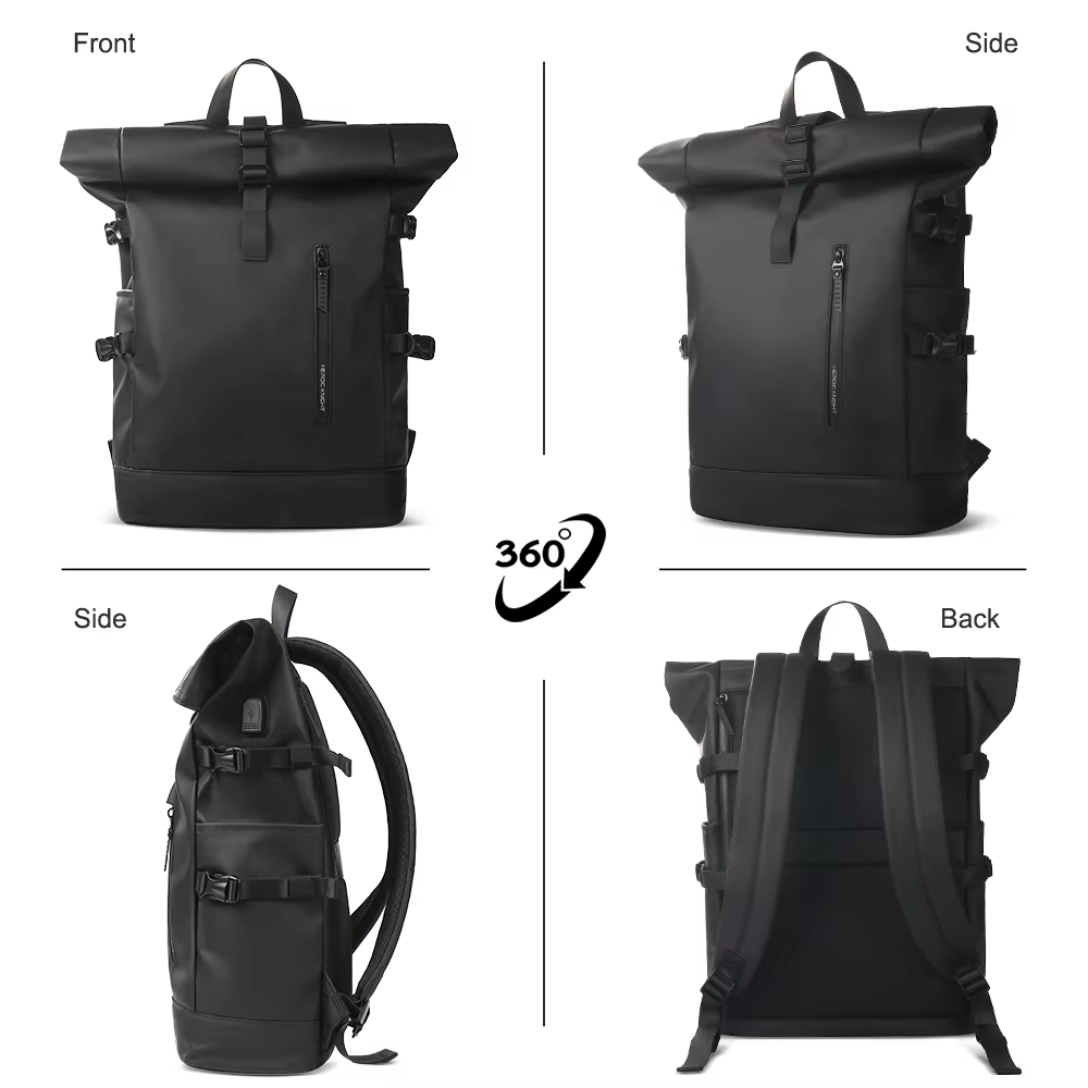HK sac à dos de voyage extensible hommes grande capacité étanche 15.6 "sac pour ordinateur portable