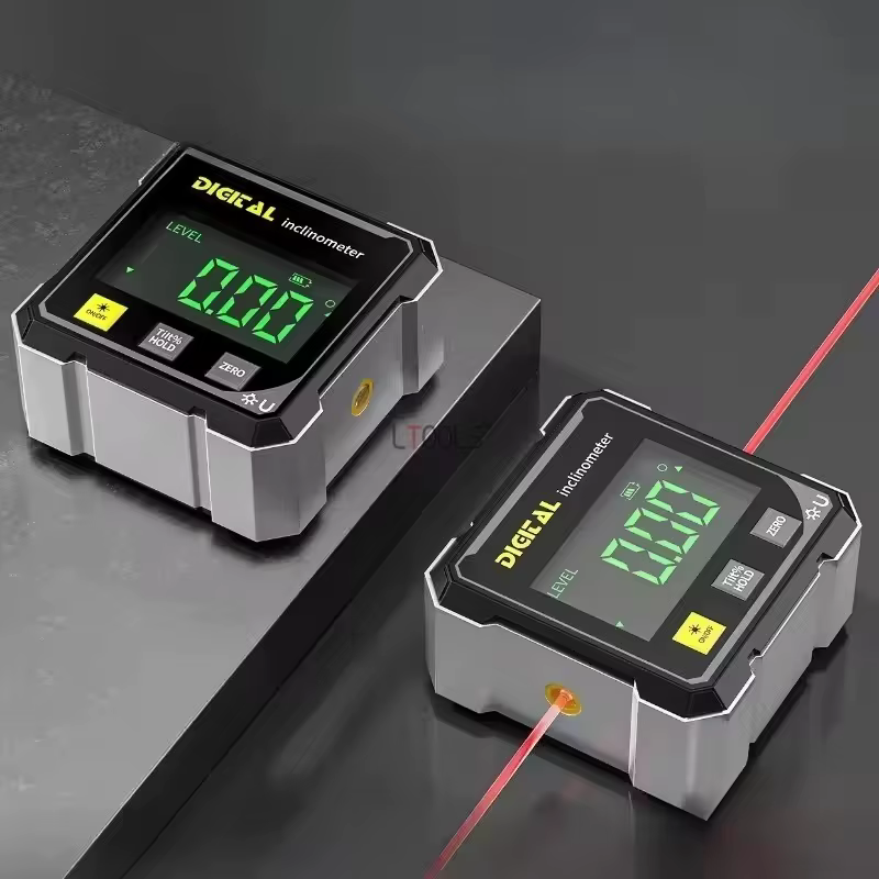 Niveau de mesure précis, aspiration magnétique à quatre côtés, boîte d'angle d'inclinaison Laser Dou