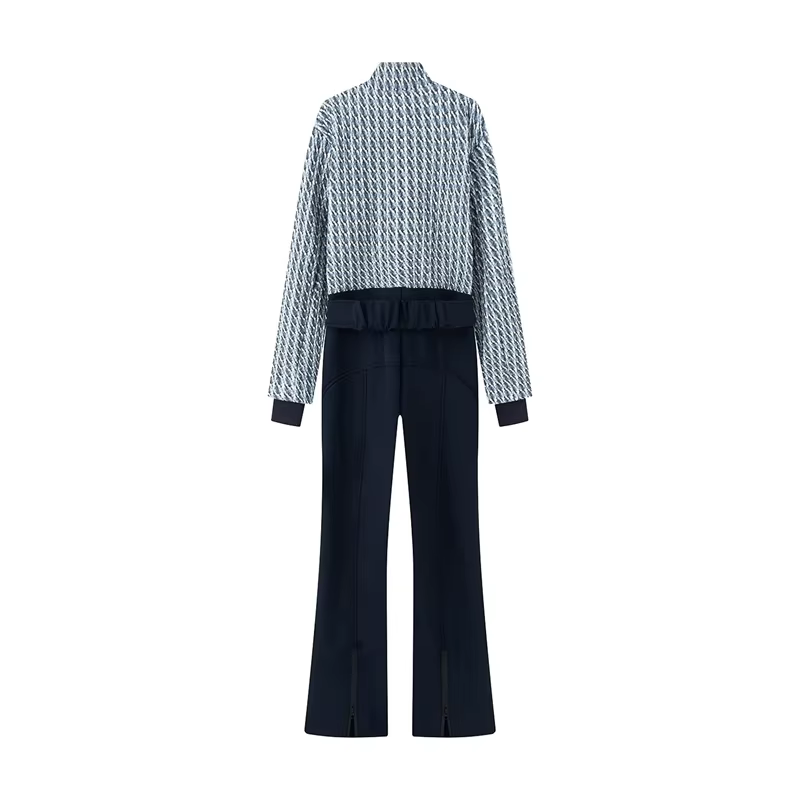 Combinaison matelassée tendance à la mode, nouvelle arrivée printemps 2026, patchwork matelassé, cei