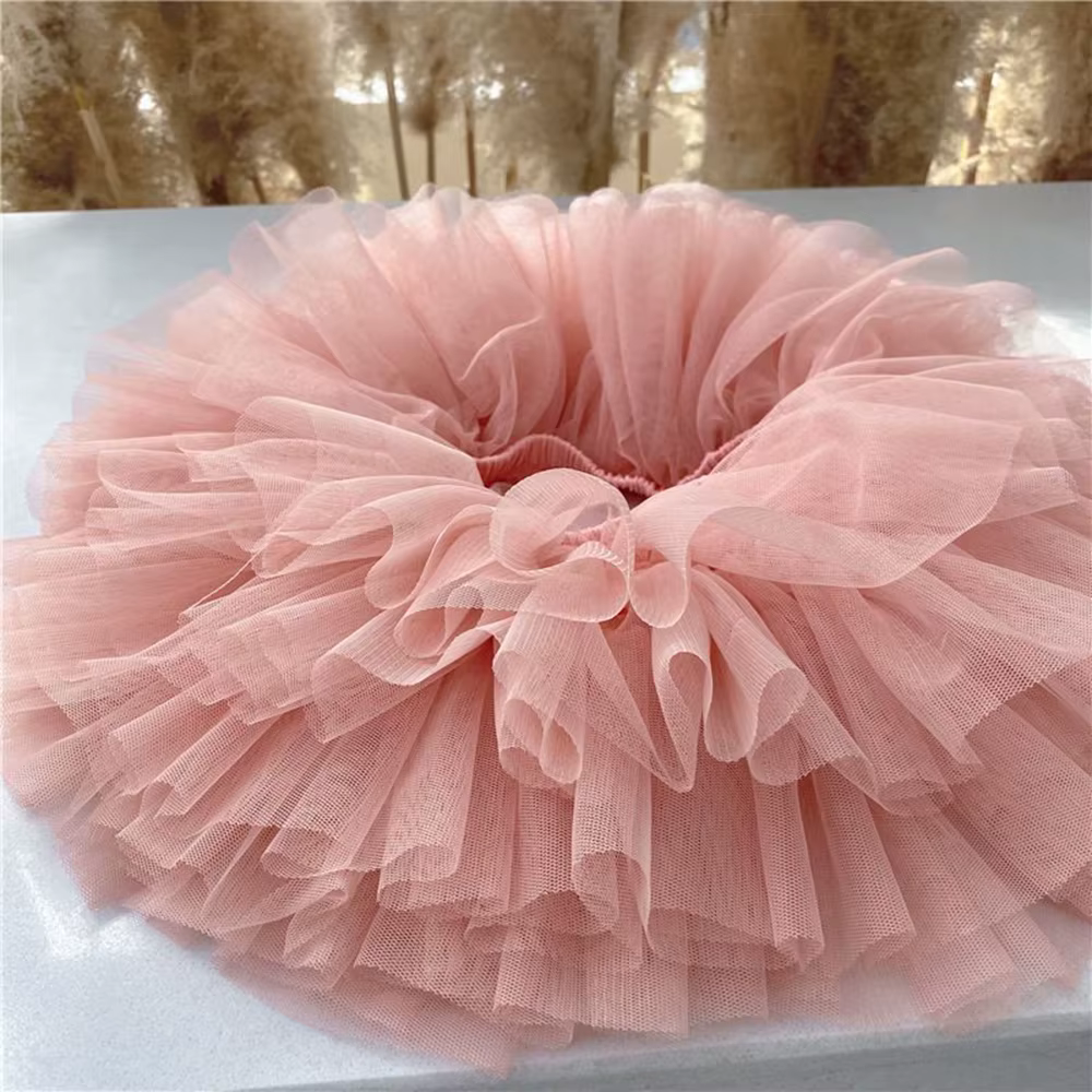 Jupes Tutu noires moelleuses pour petites filles, robe de bal de princesse en Tulle, jupon de danse 