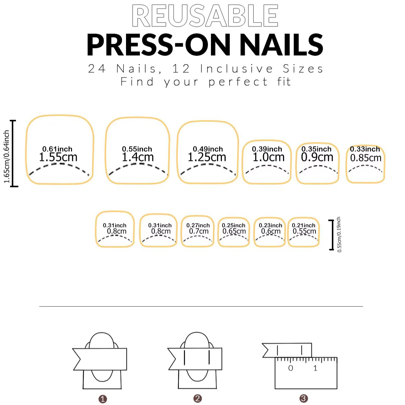 Faux ongles carrés en fleur de cerisier et diamant, 24 pièces, colle gelée détachable et réutilisabl