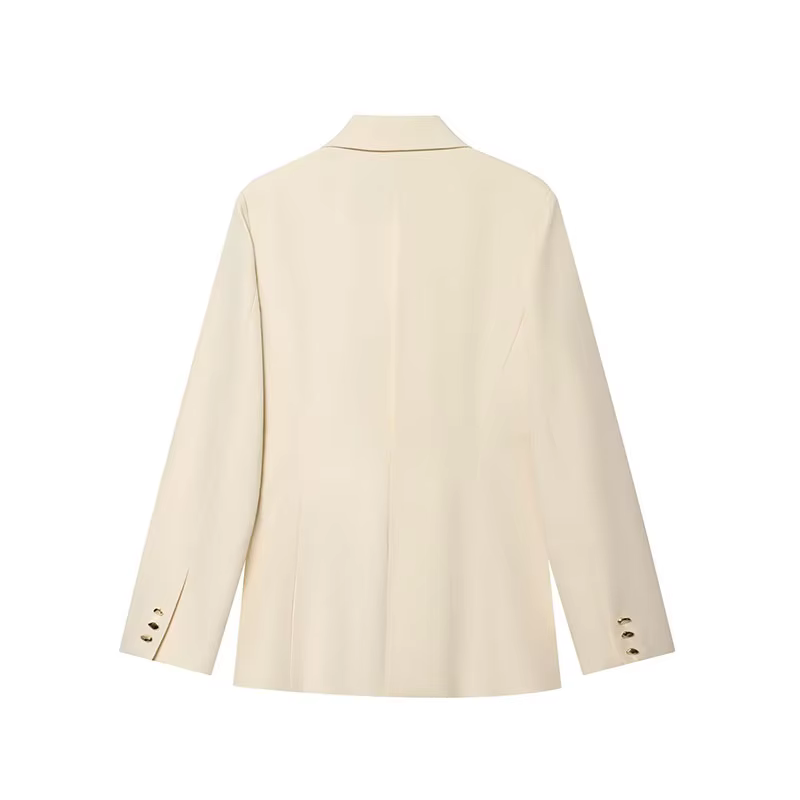 NLZGMSJ 2026 Nouveauté Printemps – Ensemble Chic Femme de Bureau : Blazer Uni à Manches Longues et P
