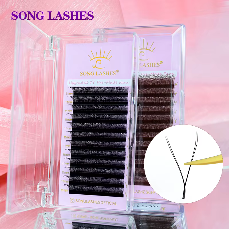 SONG LASHES Y forme ventilateurs préfabriqués Extensions de cils pour Salon cils individuels C D DD 