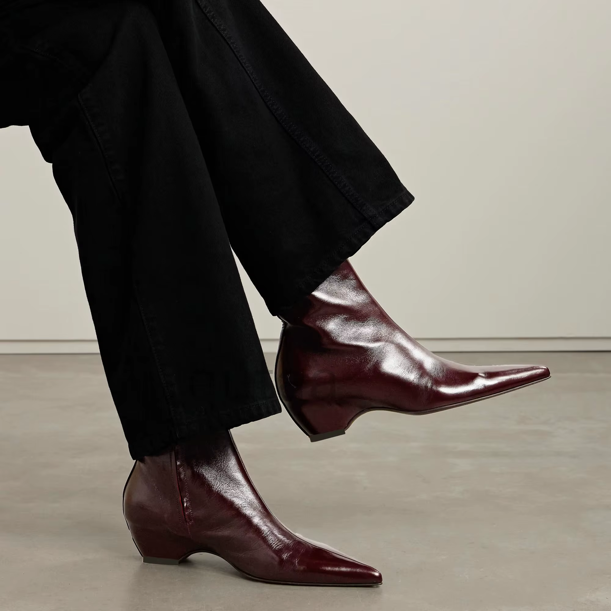 QUTAA mode nouvelles femmes bottines en cuir de vache chaussures d'hiver talons hauts compensés auto