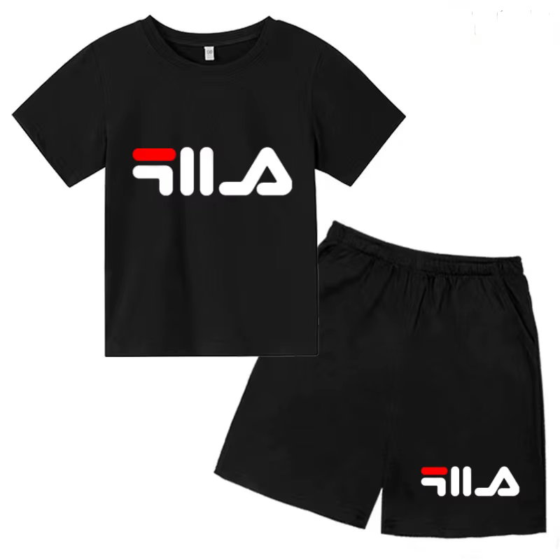 Vêtements pour enfants, t-shirt à manches courtes + short, vêtements d'été cool et charmants, ensemb