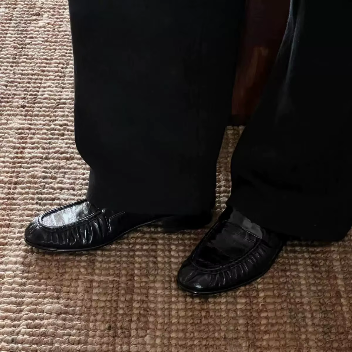 Mocassins en daim pour femmes, chaussures plates décontractées à enfiler, confortables, à talon bas,