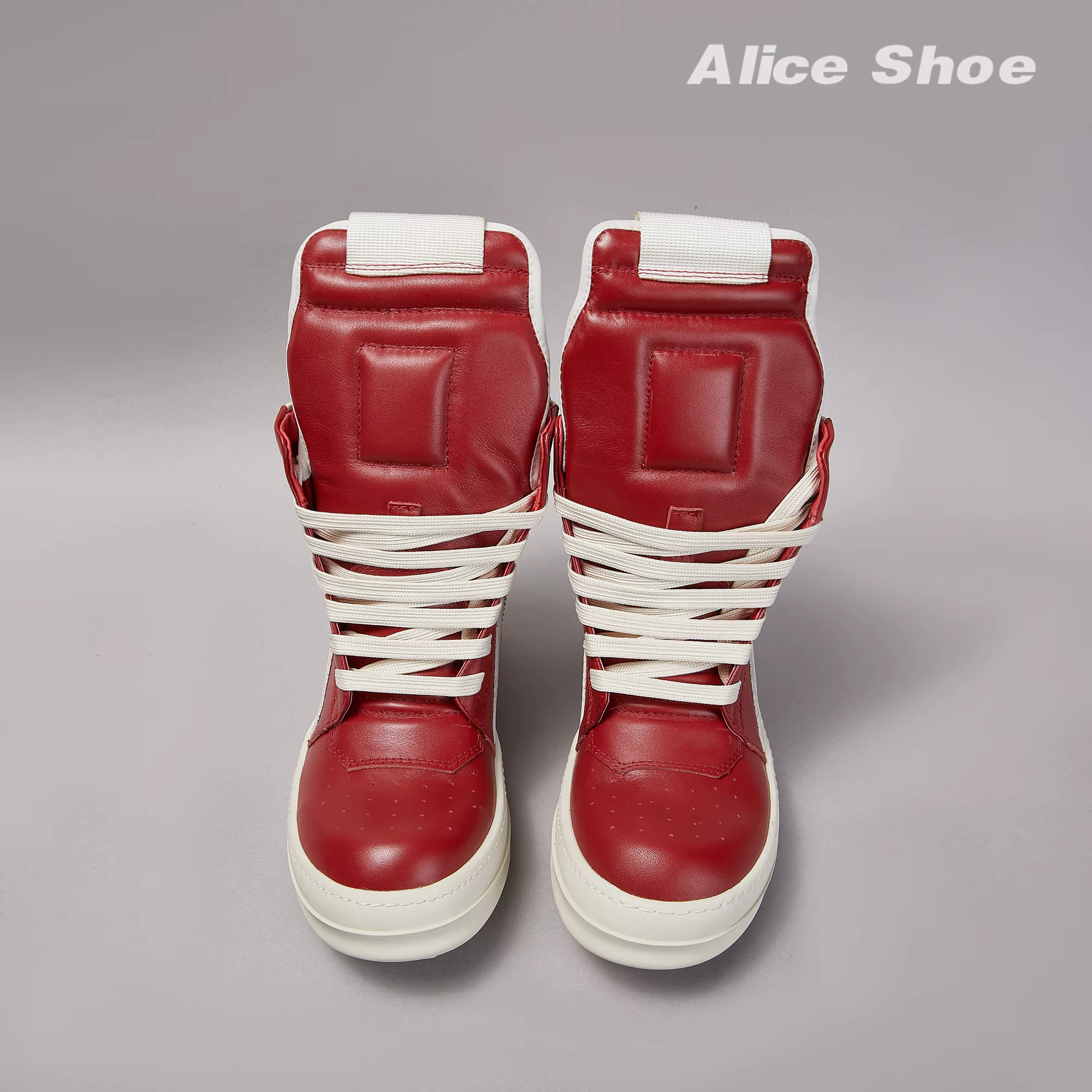 Marque hommes chaussure décontracté haut femmes Sneaker qualité rouge bottine Geobasket cuir fermetu