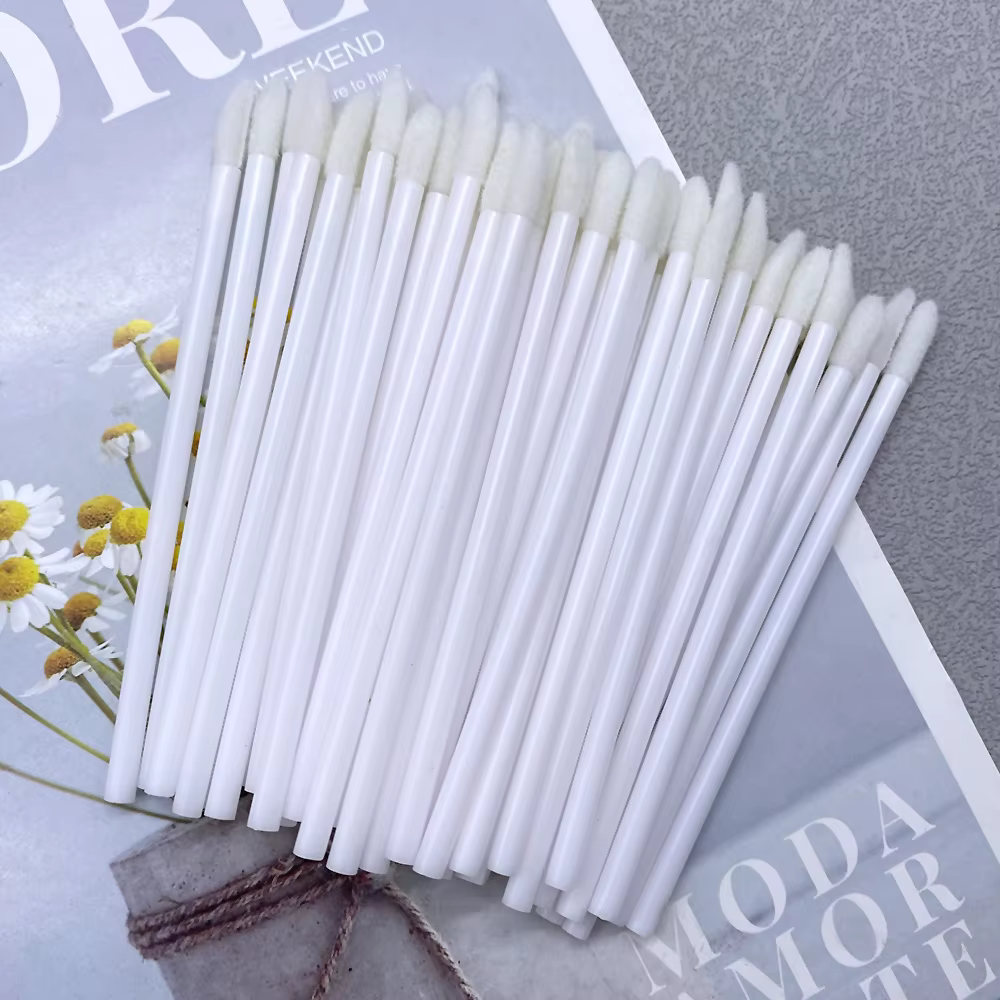 500 pièces brosse à lèvres jetable rouge à lèvres brosse cils microbrosse Mascara baguettes applicat