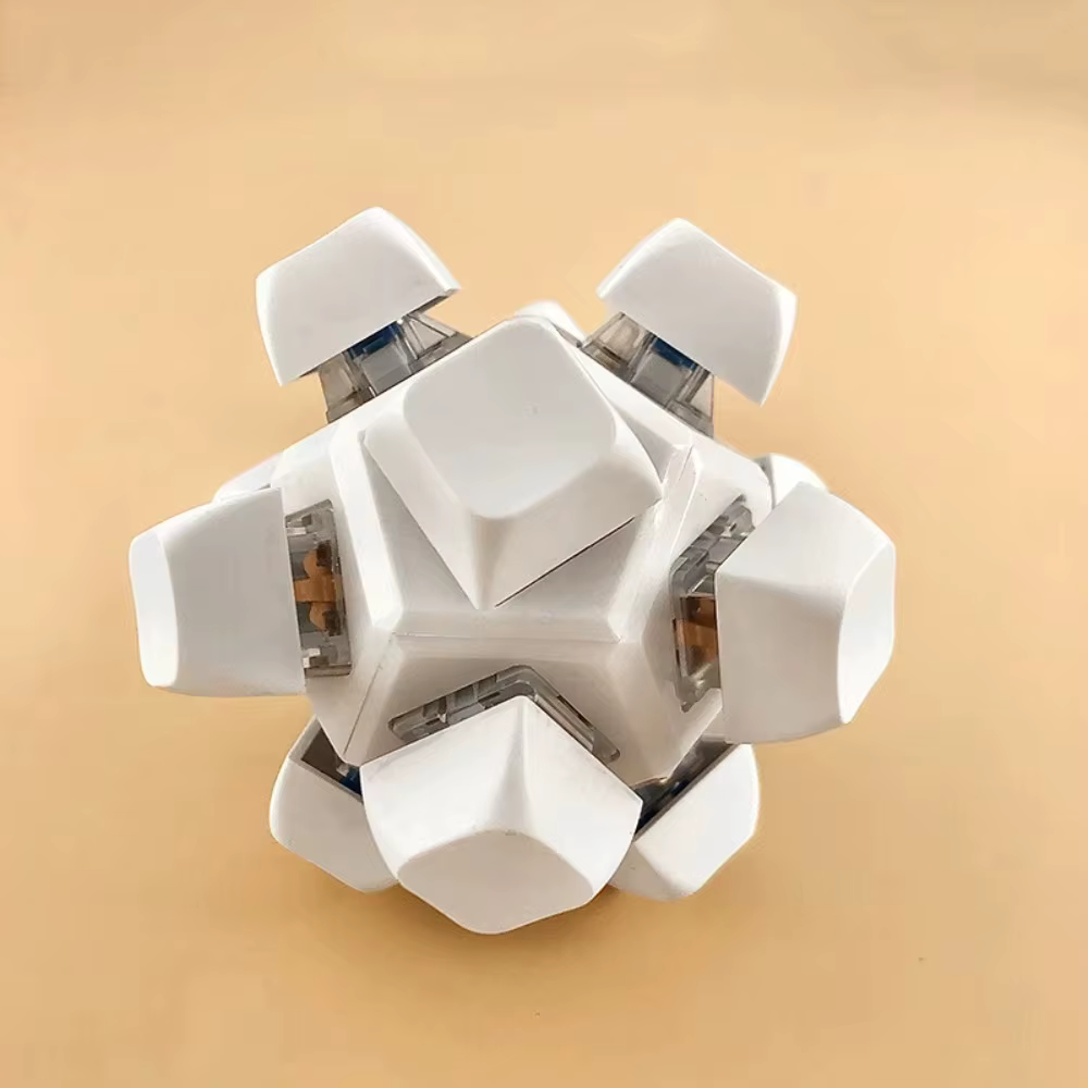 Nouveau 12 touches boule magique Fidget porte-clés touches bouton bricolage clavier doigt clavier ca