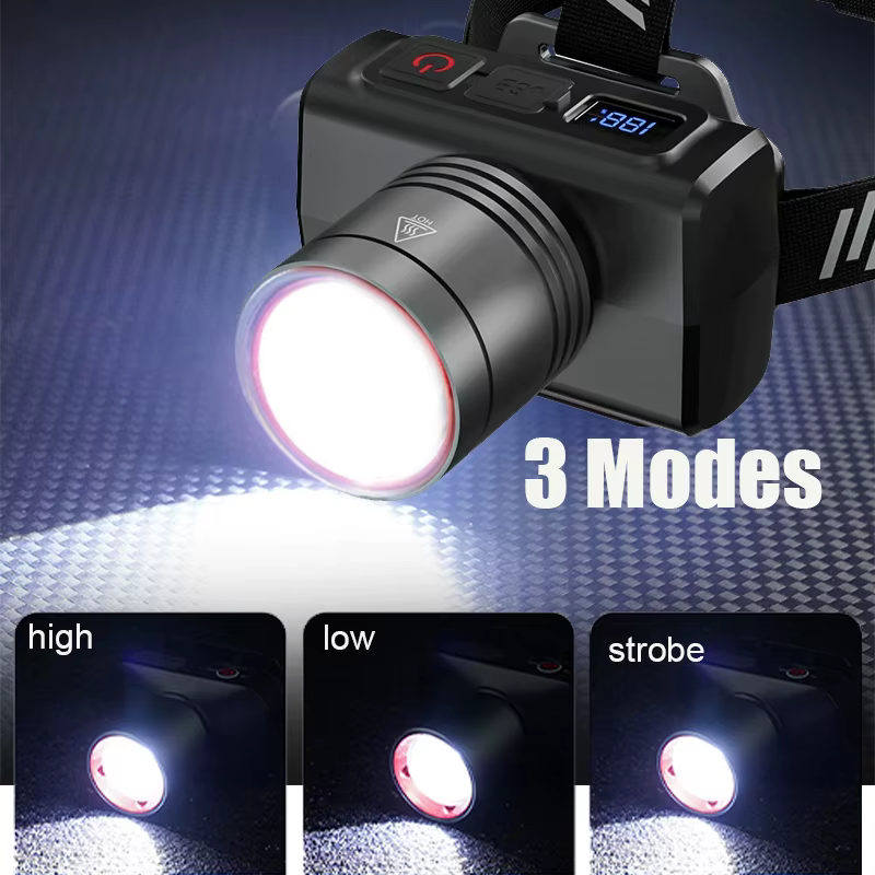 Lampe frontale Rechargeable Super lumineuse avec capteur de mouvement, lampe frontale Led, étanche, 