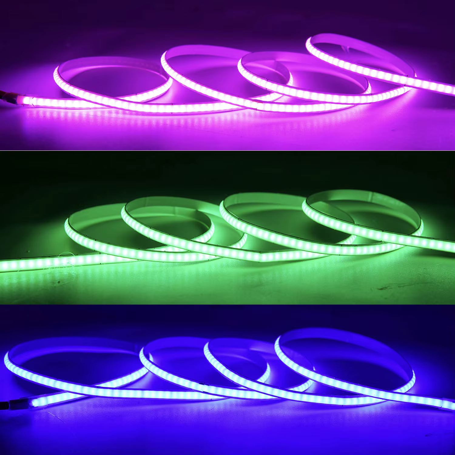 Bande lumineuse COB 5V 5mm, ruban à intensité variable, 320 led/m, barre lumineuse Flexible pour écl