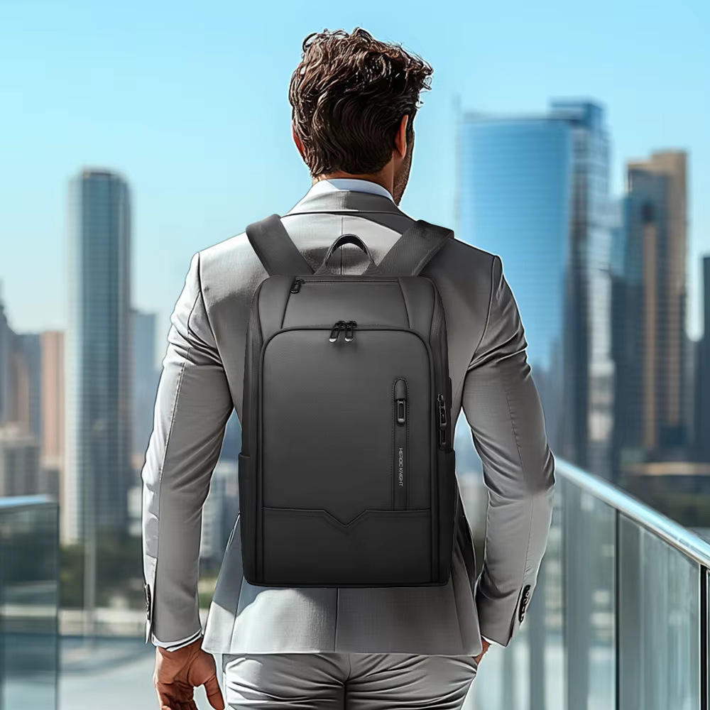 Sac à dos d'affaires Heroic Knight pour ordinateur portable de 15,6 pouces, grand sac à dos de voyag