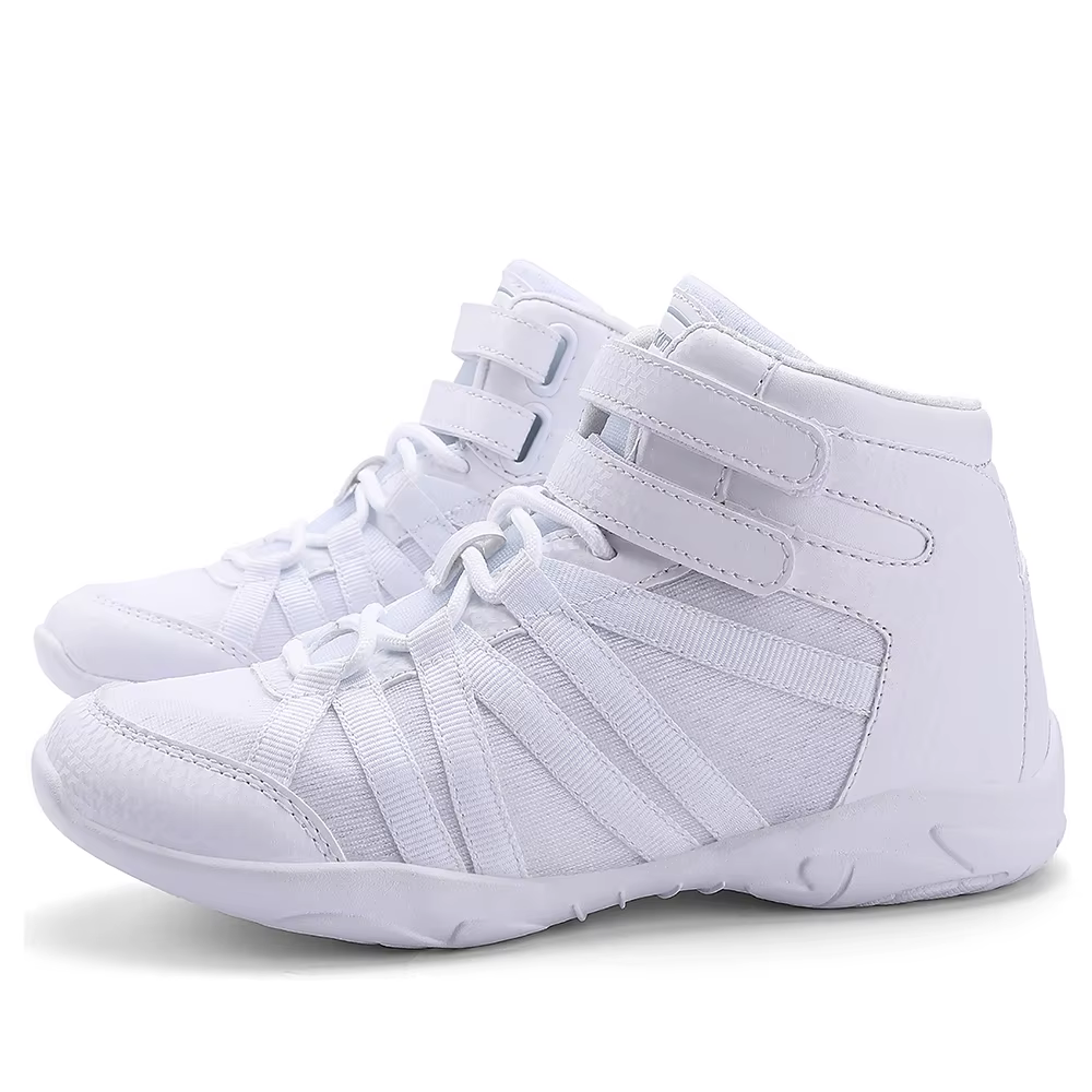 BAXINIER Chaussures de cheerleading blanches montantes légères pour filles, baskets de compétition p