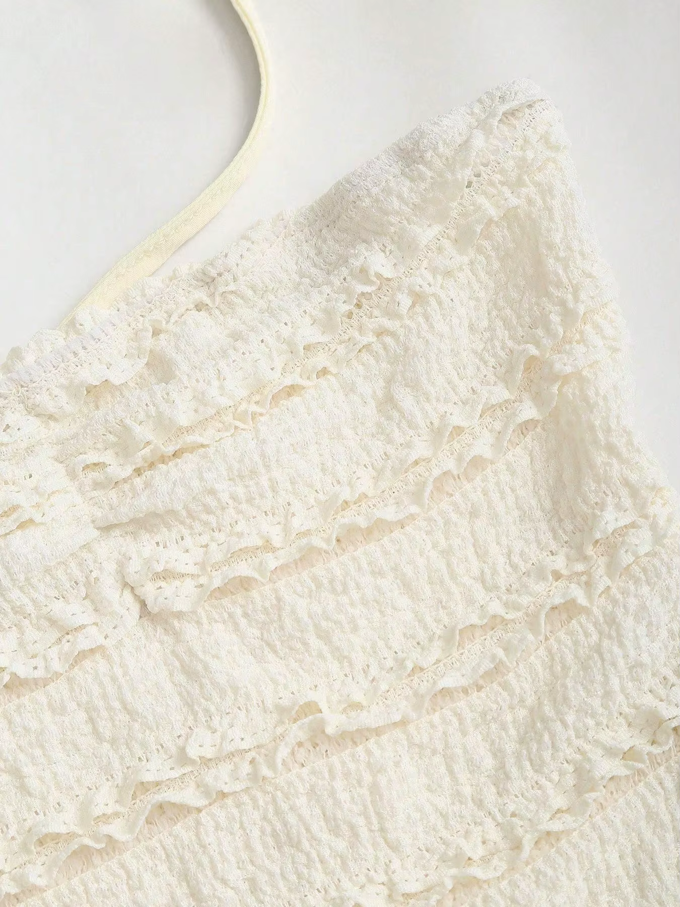 Mini jupe en tissu à haute élasticité pour femmes, couleur unie, décolleté dos nu, avec ourlet, Desi