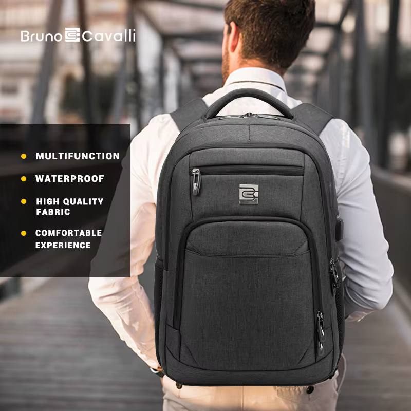 Sac à dos pour ordinateur portable avec port de chargement USB, antivol, mince, durable, voyage d'af