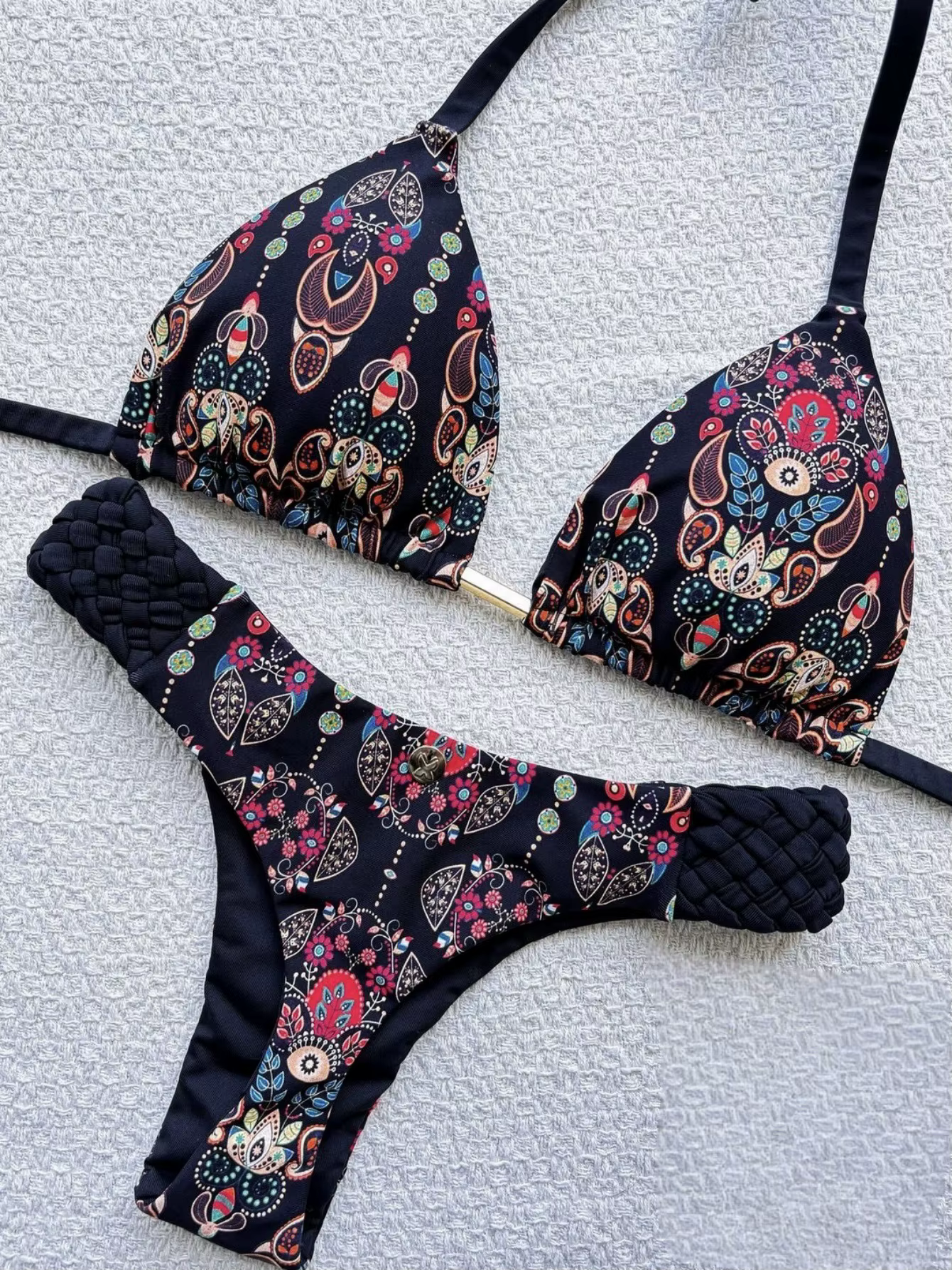 RUOTONSEPT imprimé licou Mini string coupe haute Bikini femme maillot de bain femmes maillots de bai