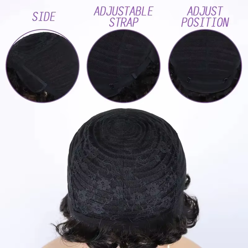 Perruque Pixie en cheveux humains, perruques courtes Pixie pour femmes, perruque entièrement fabriqu