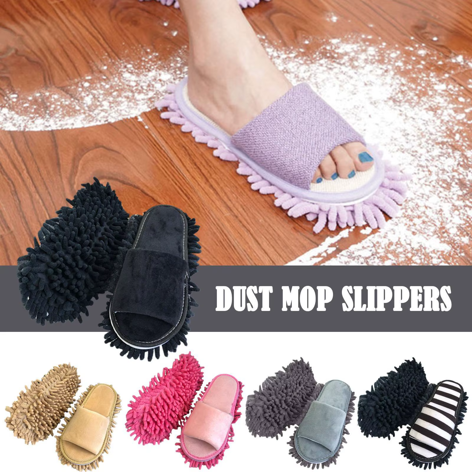 Pantoufles multifonctions en microcarence pour livres de sol, chaussures de nettoyage paresseuses, c