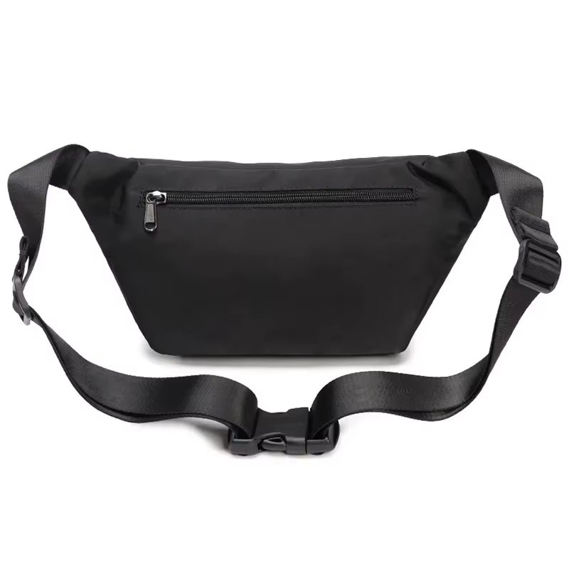 Fouvor – sac de taille rouge en Nylon, sangle réglable, Double fermeture éclair, poche avant, sacs b