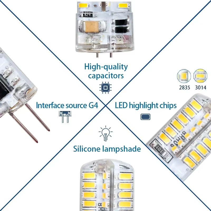 10 pièces/lot G4 lampe à LED 2W 3W 4W 5W 7W 9W AC DC 12V 220V ampoule de maïs SMD2835 3014 360 Angle