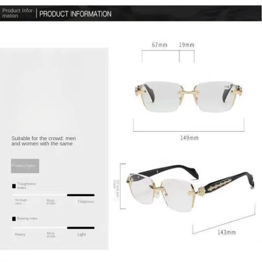 Y2K – lunettes Vintage sans cadre à bords coupés, Anti-fatigue oculaire en métal, Anti-lumière bleue