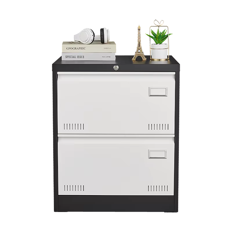 2 MELMetal-Classeur latéral avec serrure, armoire verticale de bureau pour le bureau à domicile/léga
