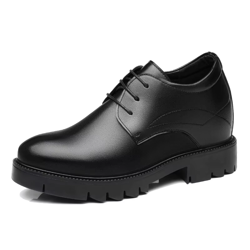 Chaussures pour hommes en cuir de vache augmentant la hauteur de 10cm, chaussures formelles à semell