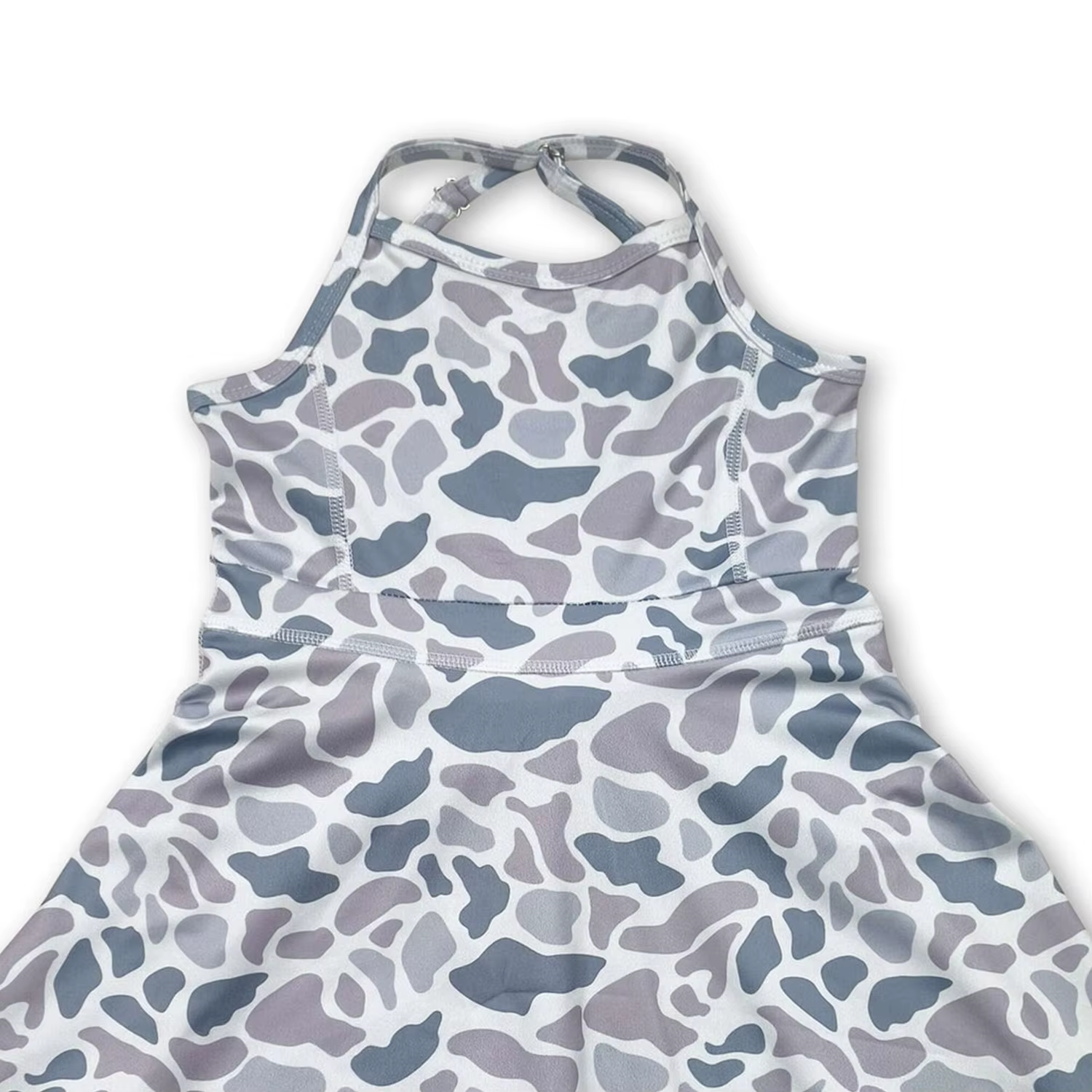 Robes pour bébés filles, 6 couleurs, style camouflage, à bretelles, avec volants, longueur genou, po