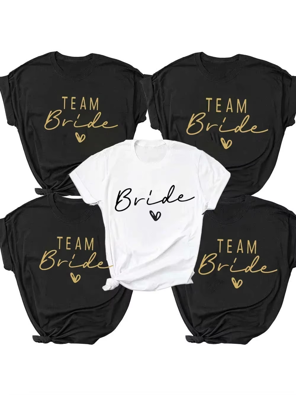 Femmes coton T-Shirt équipe mariée enterrement de vie de jeune fille douche poule fête demoiselle d'