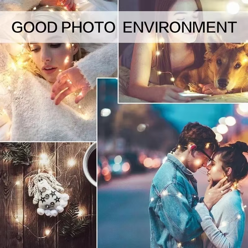 Guirxiété lumineuse LED USB télécommandée, lumières dégradées, décoration de mariage et de Noël, lam