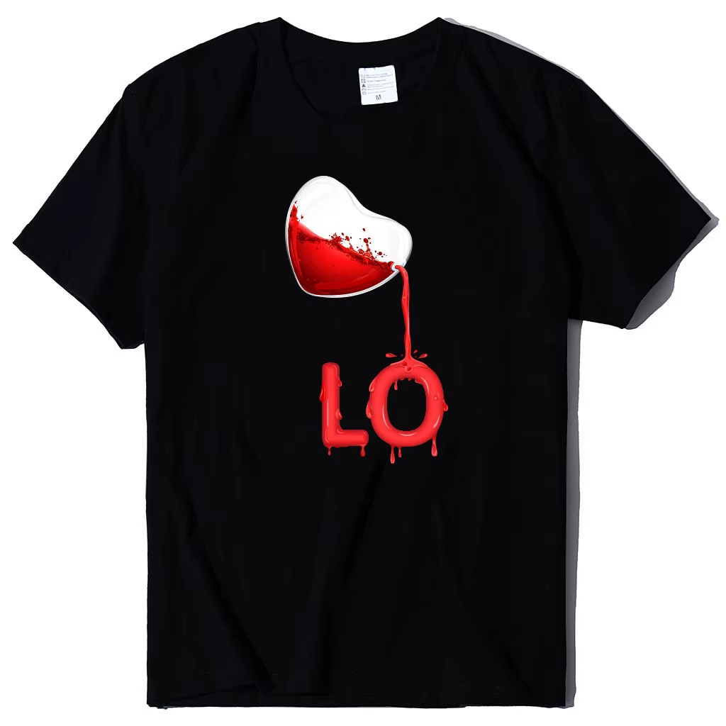 Roi reine Couples T-shirt Pour coeur imprimé Couple T-shirt été mode femme T-shirt décontracté haut 