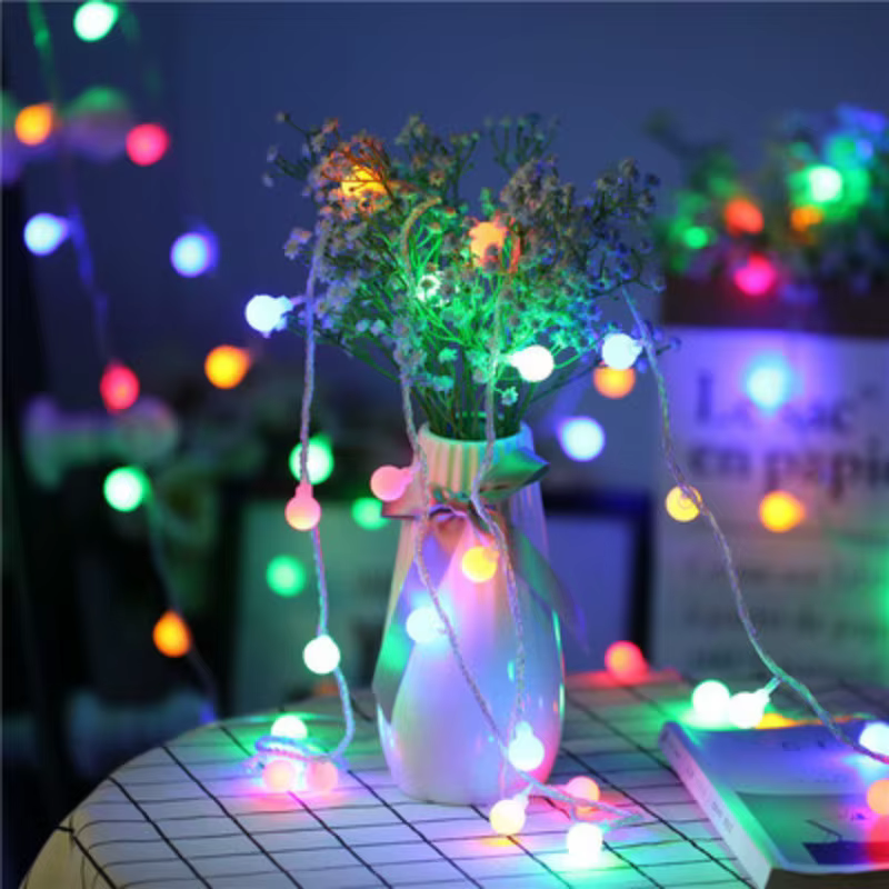 Guirlande lumineuse Globe féerique à petites boules de 10M, fonctionne avec USB/à piles, pour jardin