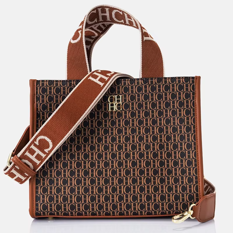 Sac à main pour femme CH Fashion, imprimé monogramme, logo métallique de haute qualité, décontracté,