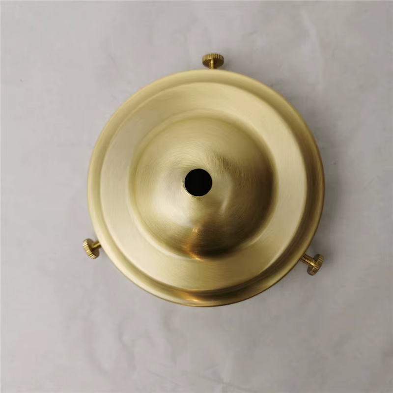 Base de lampe de polissage de griffe d'abat-jour de bureau en laiton avec vis à 3 trous plaque de pl