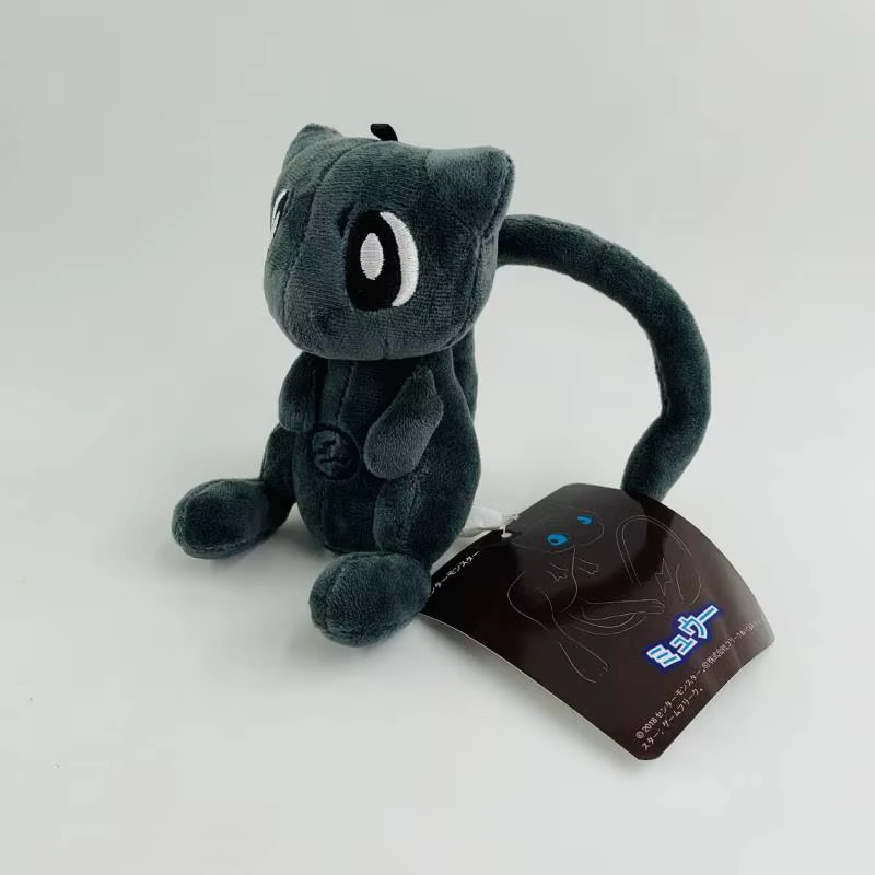 Porte-clés pokémon Mew en peluche noir 13CM, sac Pandent et décorations pour enfants, cadeau de noël