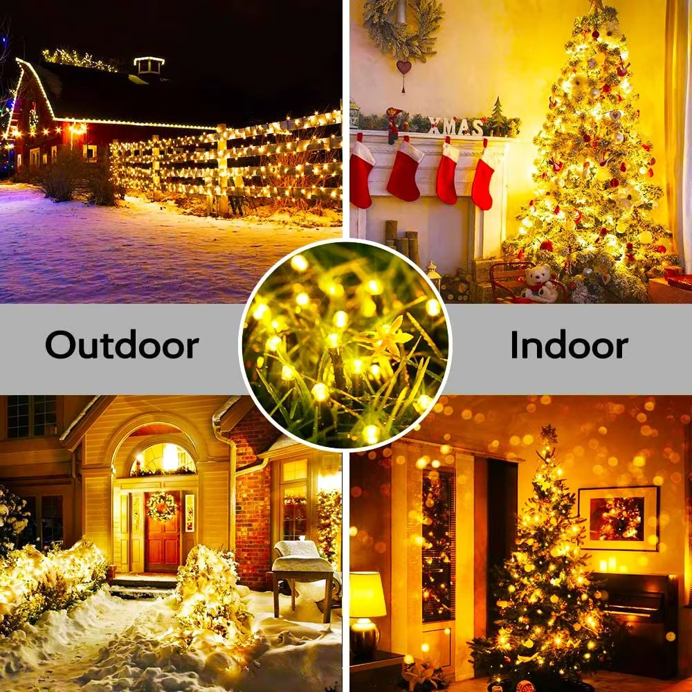 Guirlande lumineuse LED à énergie solaire, imperméable, pour l'extérieur, féerique, pour Patio, mari