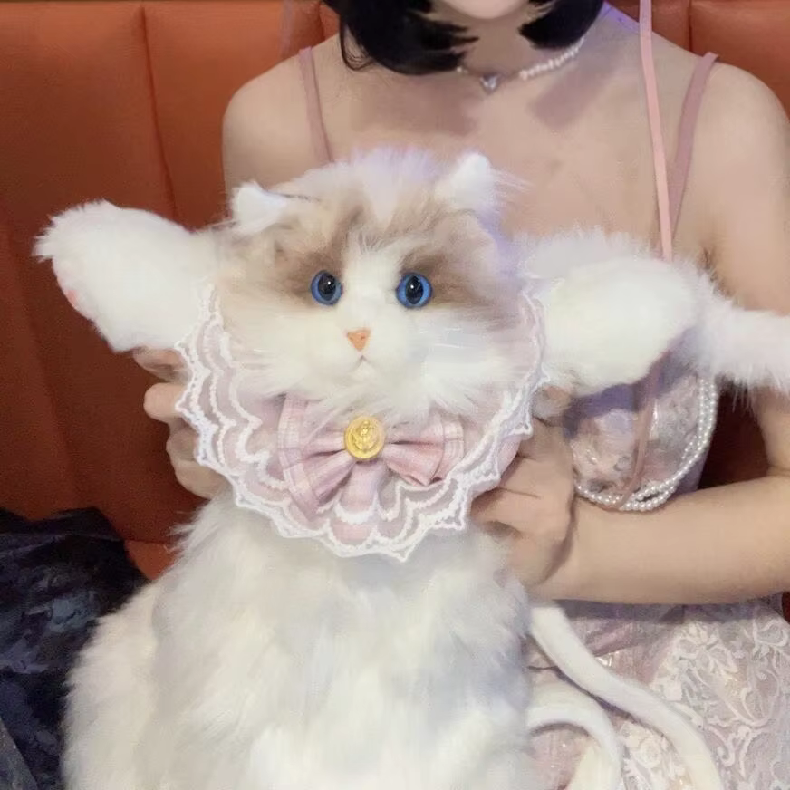 Sac à dos chat en peluche pour garçons filles enfants cartable mignon dessin animé sacs d'école mate