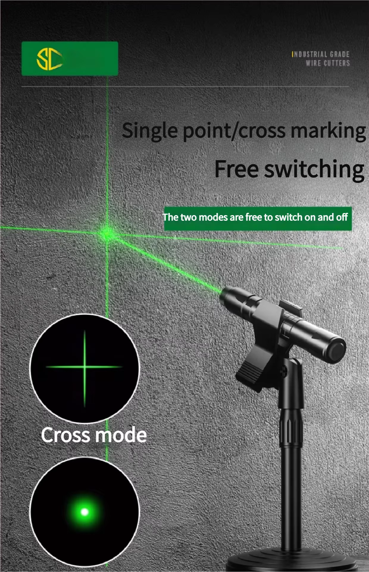 Outil laser auto-nivelant : niveau laser à lignes transversales, pointeur de positionnement infrarou