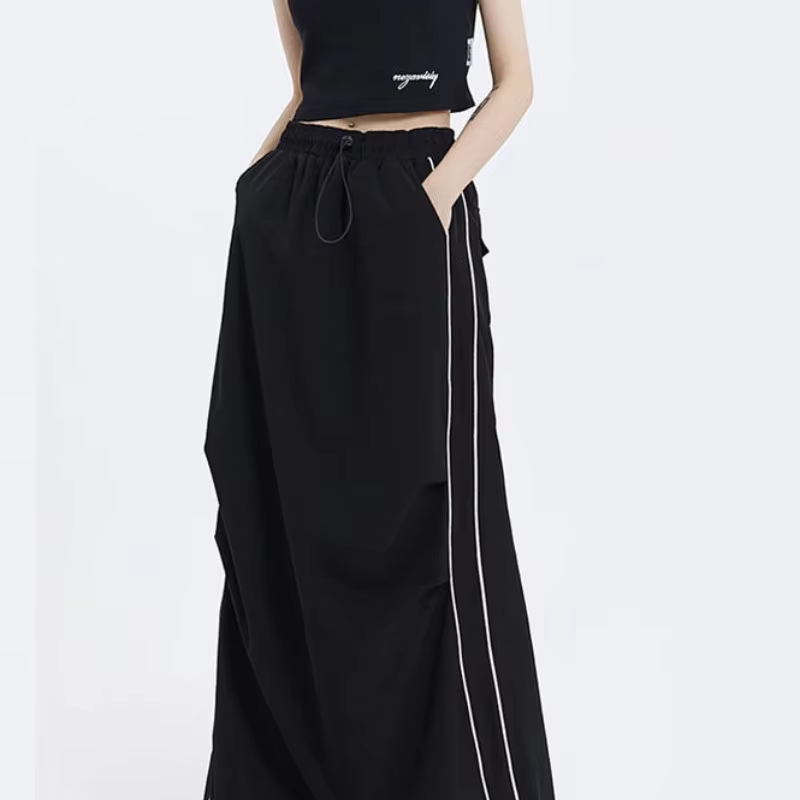 Jupes Maxi pour femmes, Harajuku Y2k, droites, Chic, assorties avec tout, taille basse, vêtements St