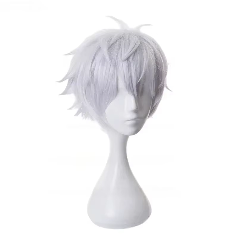 Gojo Satoru Cosplay perruque Anime Jujutsu Kaisen Cosplay Gojo court résistant à la chaleur cheveux 