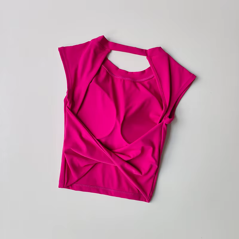 Soutien-gorge de sport push-up pour femmes, t-shirts sexy, beauté du dos, fitness, yoga, vêtements d