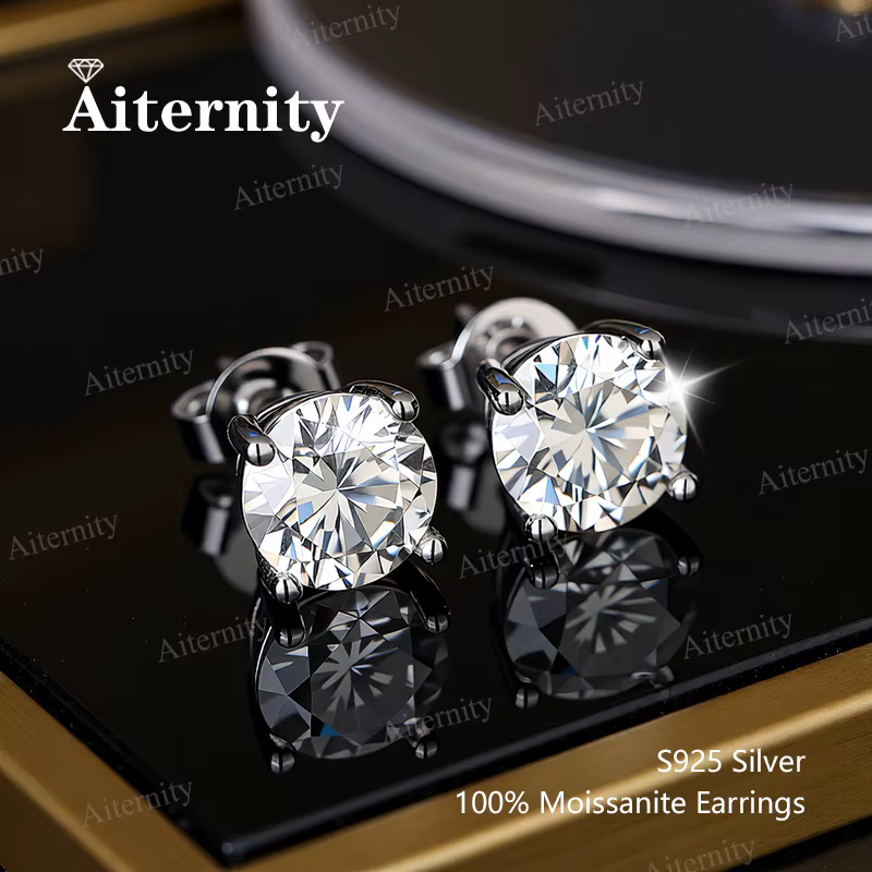 Boucles d'oreilles Moissanite pour femmes, Promotion 100%, stylo de Test de diamant, clous d'oreille