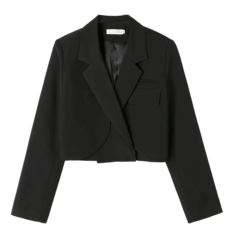 Court Petit Costume Veste Dame 2023 Printemps Automne Nouveau Style Occidental Veste de Costume Blaz