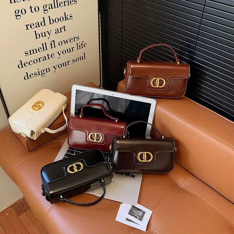 Sacs à langer élégants et minimalistes de style vintage pour femmes, sacs à bandoulière en cuir de g