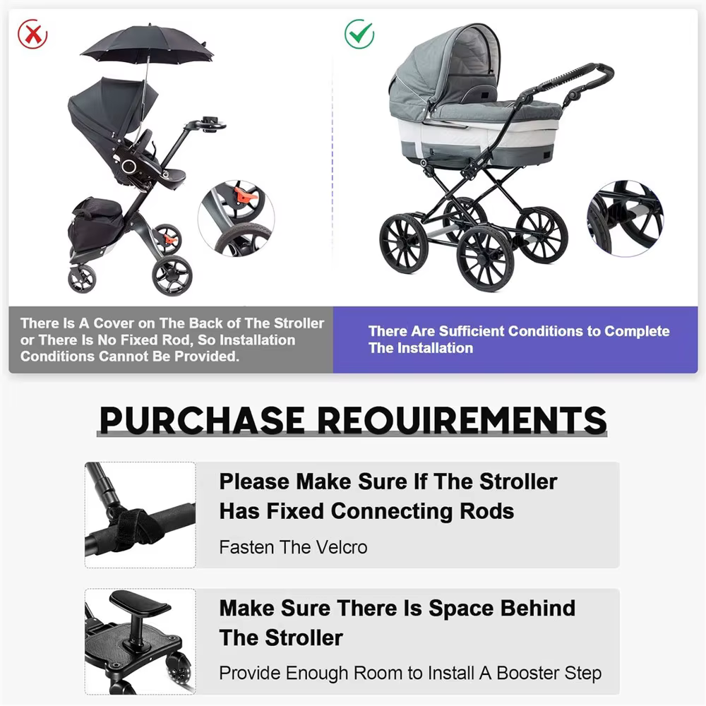 Adaptateur universel pour marchepied de poussette avec siège, pour deuxième enfant, poussette double